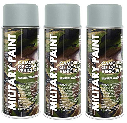 Craft-Equip DC 3er Sparpack Grau Ral 7038 MILITÄR Army Militärlack Lackspray 400ml Nato