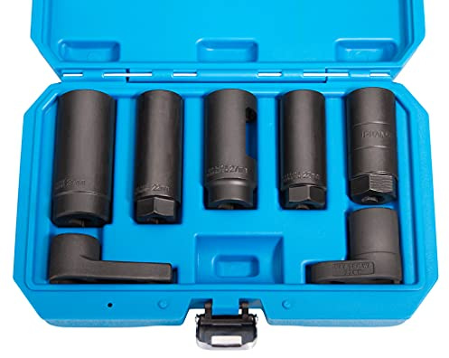 7 tlg Lambdasonden Schlüssel Lambdasonde Einspritzdüse Nuss Steckschlüssel Set Satz Werkzeug 22/27/29mm