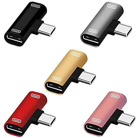 Générique 2 en 1 USB C Splitter Type C Mâle à Double Type C Femelle Casque Chargeur Adaptateur Splitter Convertisseur pour Casque