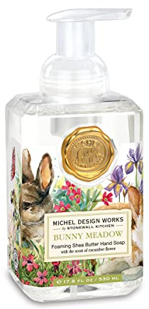 Michel Design Works Schäumende Hand Seife Bunny Meadow FOA382 530ml mit Shea-Butter und Aloe-Vera 17.8-fluid Unze
