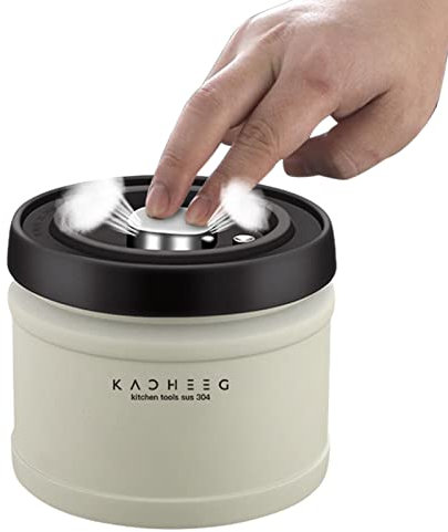 Airtight Coffee Canister, Coffee Bean Container with Vacuum Pump, Aroma Canister, Coffee Storage Container for Coffee Beans, Tea, Cocoa, Pasta, 750/1100/1600 ml (1100 Ml)