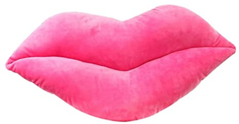 FAVOMOTO 3D Lippen Wurfkissen, Weicher Samt, Dekorative Kissen, Rotes Lippenkissen, Rotes Lippenkissen, Kissen, 3D, Lippenform, Dekoratives Kissen, Weiches Baumwoll Wurfkissen