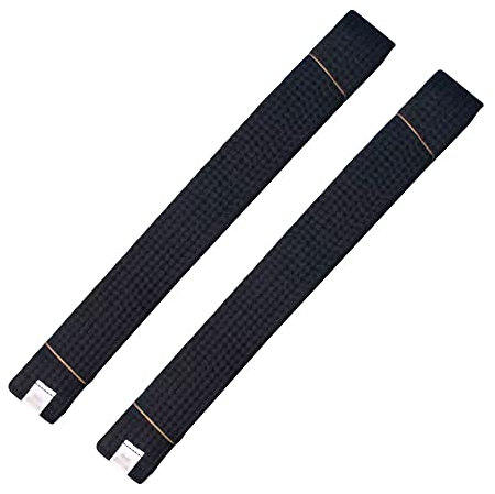 G-LIKE Kampfsport Zubehör Taekwondo Gürtel – 2 Stück Belt Kampfkunst Karate Judo Wushu Ju-Jutsu Ninjutsu Budo Kendo Aikido Training Wettkampf für Erwachsene Kinder – Baumwolle (260 cm, Schwarz)