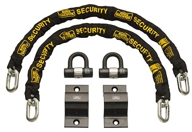 Burg-Wachter Sold Secure Diamond & Gold 12mm Keyed Alike Chain Lock & Ground Anchor Twin Pack, Black, 1M
