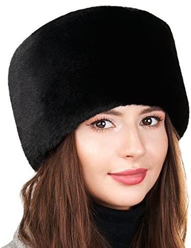 Futrzane Modern Kosakenmütze - Fellmütze Damen - Winter Russische Mütze Pelz