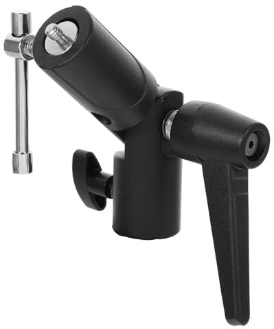 CAXUSD Flash Light Stand Adapter H-Type Mount for Photography Bracket Camera Flash Bracket Compatible Umbrella Swivel Holder for Light Stand