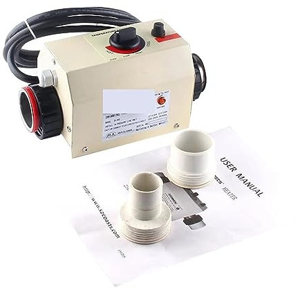 AUBEST Calentador de Piscina, Termostato de Piscina de 3kw, Calentador de Piscina portátil for baño de SPA, Calentador de Agua eléctrico, máquina de Bomba de Calentador de termostato