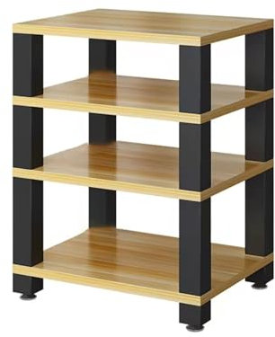 ZIHESY Audio Rack HiFi Regal Medienaufbewahrungsschrank Audio/Videokomponentenschrank, Stereoracks und Ständer mit Ablagefächern, für Plattenspieler & Stereoanlagen(Yellow,78.5cm/30.9in)