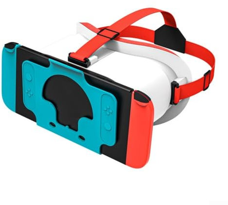 Gdfnmogo Per Switch VR, occhiali da gioco 3D per realtà virtuale, vestibilità comoda, costruzione robusta, compatibilità versatile, design elegante (nero)
