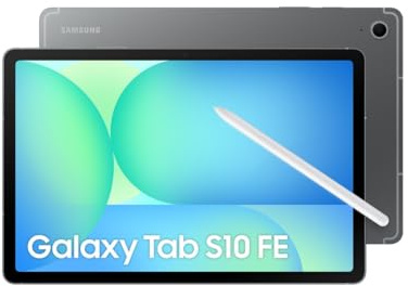 Samsung Galaxy Tab S10 FE con Book Cover Keyboard Slim, Android Tablet, Display 10.9' LCD, Wifi, RAM 8GB, 128GB, 8.000 mAh, S Pen, Android 15, IP68, Gray [Versione italiana]