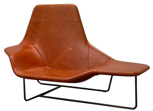 2-in-1-Couchbett und Lesesessel for Bar, Wohnzimmer, Bibliothek, Hotellobby, Lounge, Halterung aus Schmiedeeisen + PU-Leder, 173cm Länge