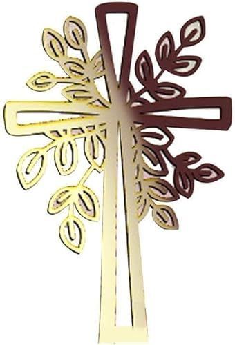 Gold God Bless and Cross Cake Topper,Cross Christening Cake Topper,Baptism First Communion Cake for Baby Shower Birthday Party Decorations, Icing Decorations