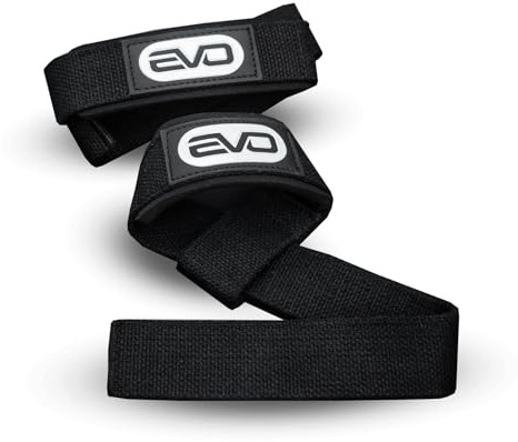 EVO SPORTS FUEL Zughilfen Krafttraining & Gewichtheben | 60cm Profi Lifting Straps mit Neoprenpolster | Mehr Griffkraft & weniger Handermüdung | Für Kreuzheben & Fitness – Frauen & Männer (1 Paar)