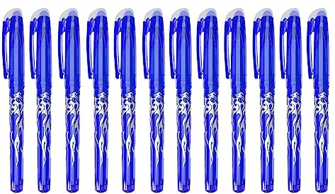 Asyduey Radierbarer Kugelschreiber, 12 Stück, Radierstift, 0,5 Mm, Nachfüllbarer Radierstift, Tintenroller, Radierbar, Hohe Qualität