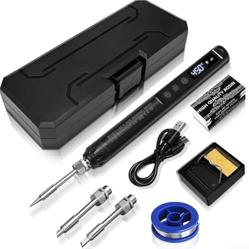 USB-C Soldering Iron Kit, Portable Soldering Iron, With Adjustable Temperature Control For Electronics And DIY Crafts(C)