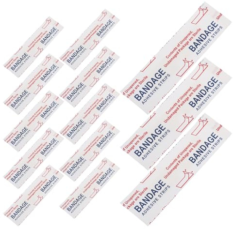 KOMBIUDA 50pcs Sterile Butterfly Closure Strips Medical Wound Closer Tape Scar Dressing Bandages with Fast Tension-reducing Technology Breathable Skin-Friendly Plasters for Outdoor
