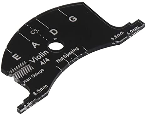 4/4 Violin Bridge Fingerboard Scraper Carbon Fiber Black Multifunctional Template Repair Reference Tool