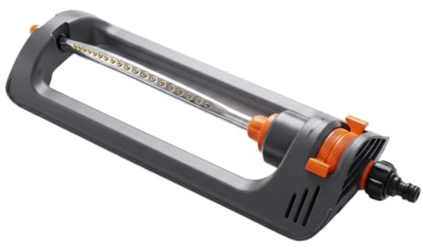 Aspersor para césped de 19 boquillas,Aspersor oscilante,Aspersor de Riego Césped Oscilante,Aspersor oscilante automático,Aspersor de 19 orificios,alcance de pulverización 8-10 metros,joystick de metal
