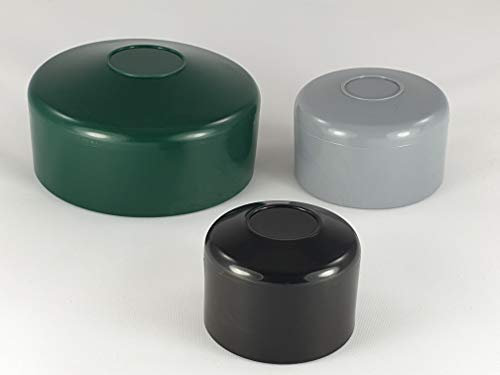 OuM 50 Stück Pfostenkappe Zaunpfahlkappe rund 60,3mm (2 Zoll) Grün