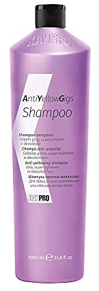 KEPRO Kay Pro No Yellow Gigs SHAMPOO ANTIGIALLO per capelli biondi, decolorati o grigi 1000ml