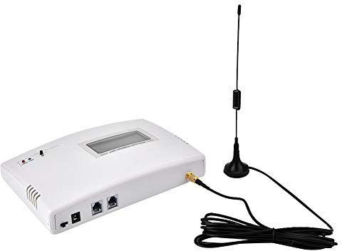 Fixed Wireless Terminal GSM Gateway, GSM-Quadband 850/900/1800/1900 SIM Telefon Anrufer, Unterstützungsalarmsystem mit LCD Display für Zuhause (EU/Quad-Band)