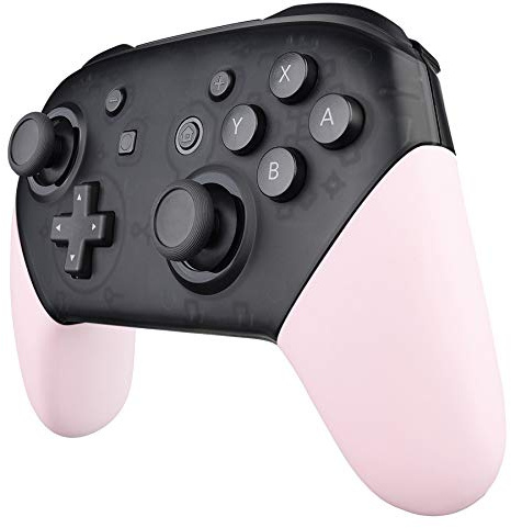 eXtremeRate Cherry Blossoms Pink Replacement Handle Grips for Nintendo Switch Pro Controller, DIY Custom Hand Grip Shell for Nintendo Switch Pro - Controller NOT Included