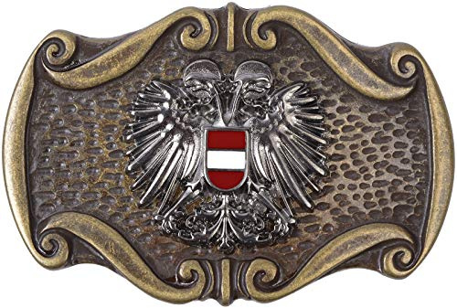 Geile-Fun-T-Shirts Trachten Gürtelschnalle - Landeswappen - Gürtelschließe Gürtel Wechsel Schliesse 8.5 x 5.5 cm Geburtstag Geschenk