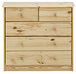 LaNatura Kommode, Kiefer massiv, Natur,lackiert, normal