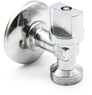 DOJA Barcelona | Rubinetto Sottolavabo | 1/2 x 3/4 M | Valvola Sottolavello Ottone Cromato | Rubinetto Sottolavabo Lavastoviglie Universale | Valvola con Chiave Lavatrice, Rubinetto, Lavello