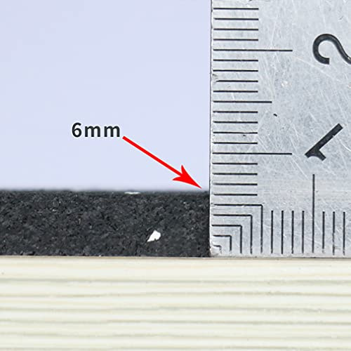 Waschmaschinen Unterlage Pads zuschneidbar Schallschutzmatte 62x70cm Schwingungsdämpfer Trockner Matte Antirutsch Pads Rubber Mat Für Kühlschränke, Subwoofer, 3D-Drucker (6mm)