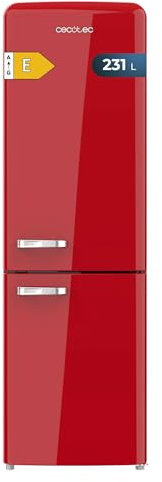Cecotec Frigorifero Combi 2 Porte Retro 231 L Bolero Coolmarket Combi Origin 231 Nf Red E. Frigorifero Retro Rosso, Altezza 176,5 Cm, Total No Frost E Modalità Fast Cooling
