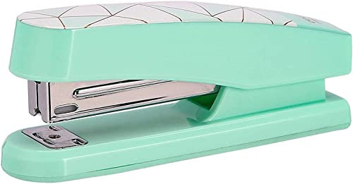 Heftgerät Mode Büro Hefter Halbbandheft Hefter Glatte Hefterwaren Büroversorgung Heftklammern Bürohefter (Color : Grün)