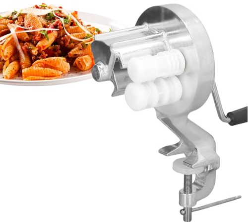 Topyond Macchina per Maccheroni Manuale Portatile in Acciaio Inossidabile Pressa per Noodle, Macchina per la Pasta, a Manovella per Tagliatelle Fatte in Casa Nessun Consumo Energetico Richiesto