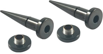 ANAZOZ Túnel Dilataciones 2mm,Expansor Acero Quirúrgico Piercing Oreja Tragus 2Pcs Cono Tunnel Plug Negro
