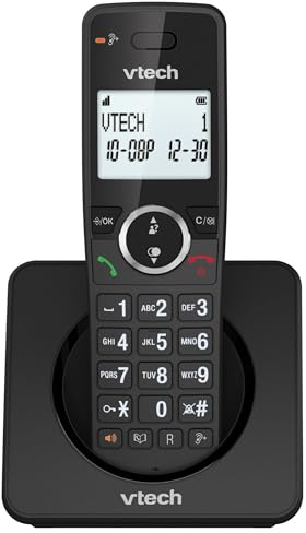 VTech ES2000 DECT Cordless Phone with Nuisance Call Blocker,Easy-to-Read Backlit Display,ECO Mode,Landline Phone,Handsfree Speakerphone,Single Handset (Renewed)