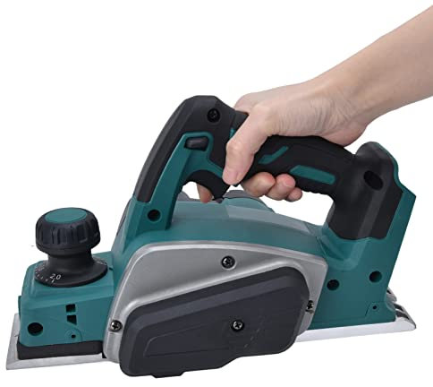 Cordless Electric Wood Planer, High-Speed 15000 RPM, 21V Lithium Battery, 82mm Cutting Width, Handheld Design