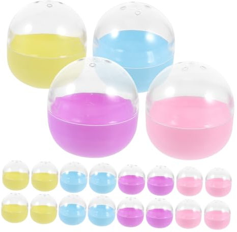 SHOWERORO Egg-shaped Vending Machine 65mm 25pcs Plastic Fillable Balls Candy Storage Containers Party Favors Goodie Bags