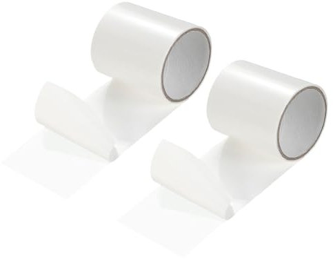 QUARKZMAN Ruban Adhésif Étanche Imperméable 4 in x 5 Ft, 2 Pcs Ruban de Réparation PVC Anti-Fuites pour HVAC, Fissures de Toit, Bateau, Tuyaux, Auvent, Blanc