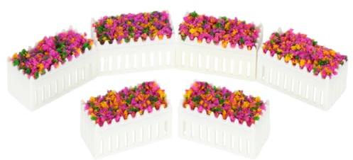 Garneck 6Pcs Miniature Succulent Plants Dollhouse Miniature Plant Micro Landscape Decor Fairy Garden Ornaments Garden Flowers for Balcony Corridor Doll House Decor