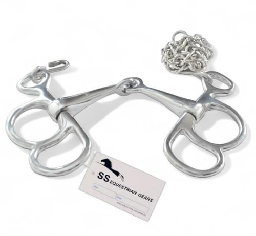 Butterfly Pelham Bit Jointed Mouth Stainless Steel Horse Bits (5.5)