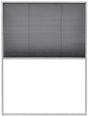 Moustiquaire Enroulable pour Fenêtre de Toit, Moustiquaire plissée pour fenêtre Aluminium 60 x 80 cm