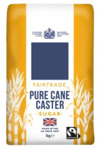 Pure Cane Caster Sugar 1Kg Bag, Ultra-Fine Granulated Cane Sugar for Baking & Dessert Use, Vegan, Vegetarian & Kosher-Friendly