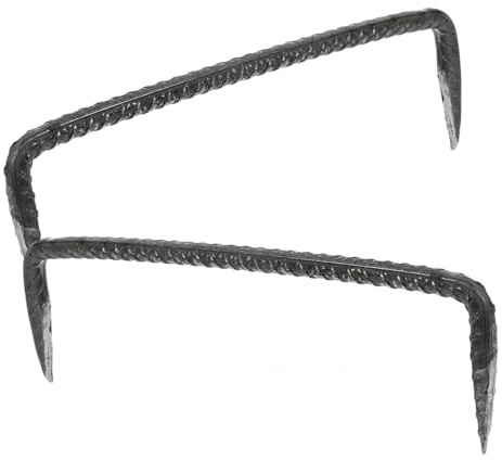 AKOOSY 2 pièces Clous à Pointe Double Acier Fixations Robustes pour Menuiserie Clous de Construction et Clôture Résistants Déformation Usage Professionnel et Bricolage