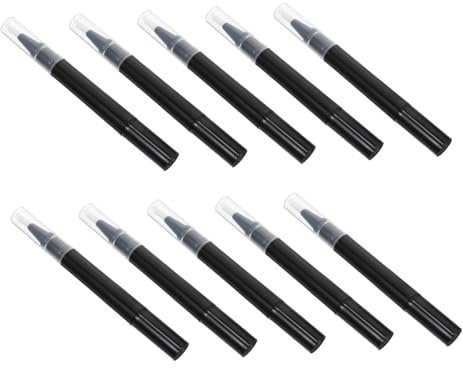 COLLBATH Leere Nagellack Drehstifte 3ml Transparent Maniküre Zubehör Für Frauen Nachfüllbare Make up Stifte Mit Pinselspitze Für Nagelöl Lipgloss Parfüm