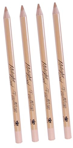 Stylo Correcteur de Maquillage 4 Pcs en Bois pour Couvrir les Taches | Format Déplacement et Voyage Portable Professionnel , Couvre Taches de Rousseur et Zones Sombres