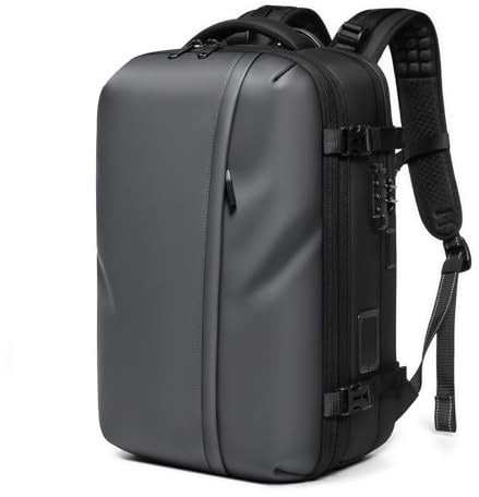 Bewinner Sac à Dos à Compression Sous Vide, Sac à Dos de Voyage Extensible de 19 Pouces avec Pompe USB Intégrée, Serrure Antivol en Tissu Oxford Imperméable pour les Voyages en école de