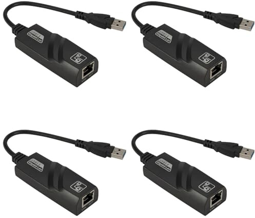 Tacdas 4X USB 3.0 una Tarjeta Gigabit LAN Adaptador USB Ethernet Tarjeta de Red de 1000 Mbps para Android TV Laptop Desktop