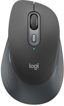 Logitech Signature Comfort M840 L Wireless Mouse ist eine Bluetooth-Maus | Geräuscharmen Klicks, smartwheel, anpassbaren Tasten und Multigerät-Kompatibilität für Windows, macos und ipados - Graphit