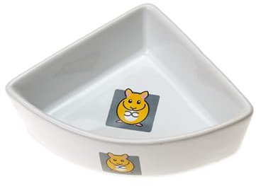 Karlie Keramik Ecknapf mit Motiv 75 ml für Hamster, weiss