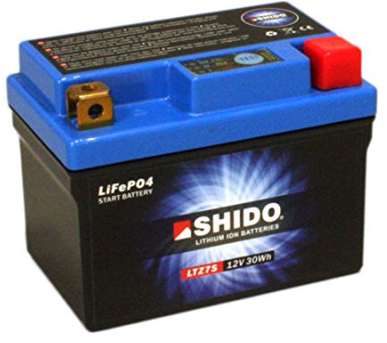 Batterie Shido Lithium LTZ7S / YTZ7S, 12V/6AH (Maße: 113x70x105) für Kawasaki ZX-10R 1000 Baujahr 2014